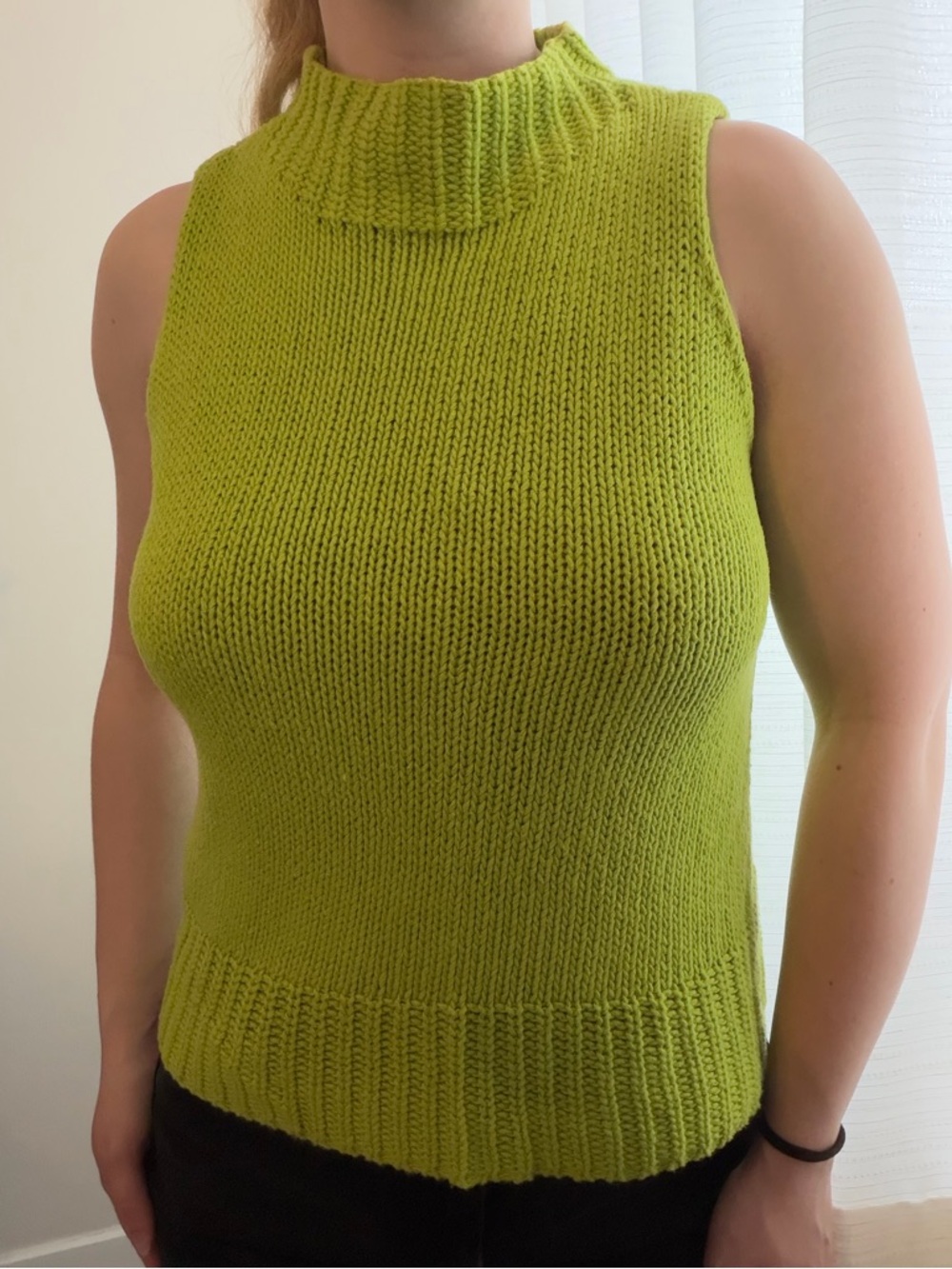 Westbound Lime Green Knit Top